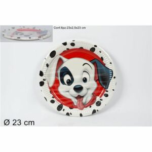 Piatti Carta 6pz 23cm 101 Dalmatians Dis