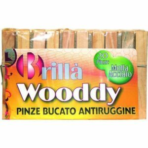 Pinze Bucato Legno Giganti Woody 20pz