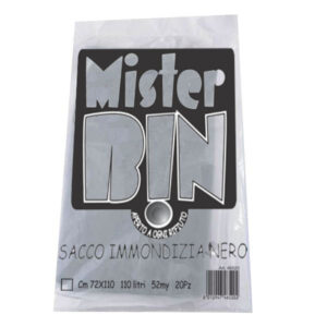 SACCO IMMONDIZIA NERO            72x110 g 70 Pz 20 MISTER BIN #sacco immondizia