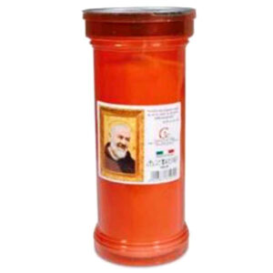 Cero Votivo Padre Pio Rosso Maxi Cm 8 H 24