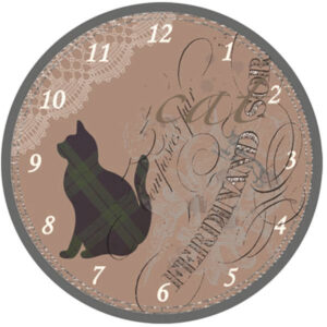 Orologio Muro Gatto Nero          Cm 30 Xtra 10883