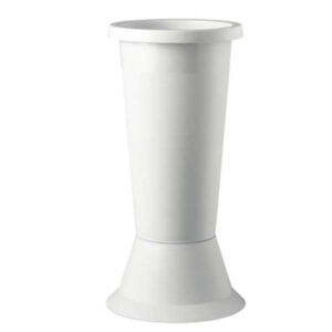 Vaso Fiori Jolly Con Base Bianco   Cm 18 H 45 Erba