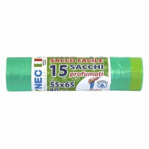 Sacco Facile Pol. Verde Prof. 55x65 15pz