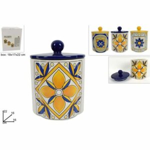 Barattolo 22x16cm Decoro Maiolica Dis.1