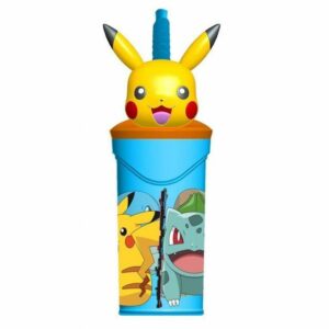 Bicchiere C/cannuccia 3d Tritan Pokemon