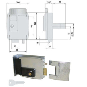 Elettroserratura App.ferro Sx      11823-80-2 Cisa