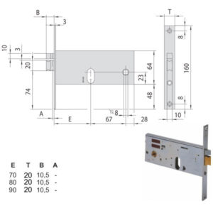 Elettroserratura Inf.fasce All     14511-80-0 Cisa