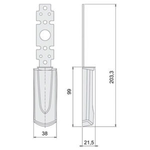 Placca Esterna Maniglioni Cieca    07176-66-0 Cisa