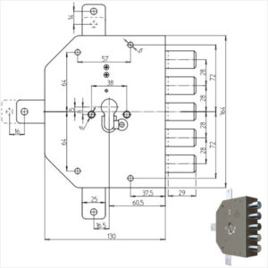 Serratura Sic.quintuplice Sx Cil.        2300pe Cr