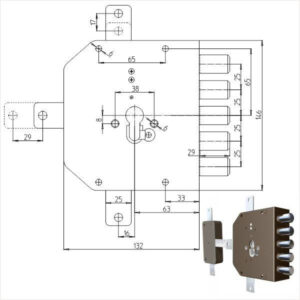 Serratura Sic.quintuplice Sx Cil.     2300pe Mc Cr