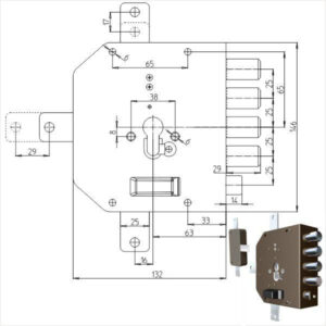 Serratura Sic.quintuplice Sx Cil.     2350pe Mc Cr