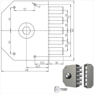 Serratura Sic.semplice Sx Pompa           3000p Cr