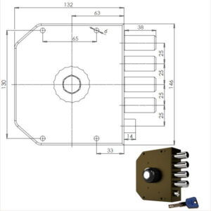 Serratura Sic.semplice Sx Pompa         3050 Mc Cr