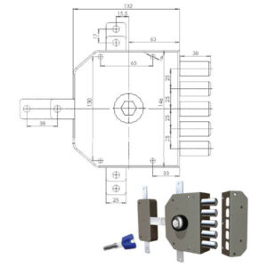 Serratura Sic.quintuplice Sx Pompa      3300 Mc Cr