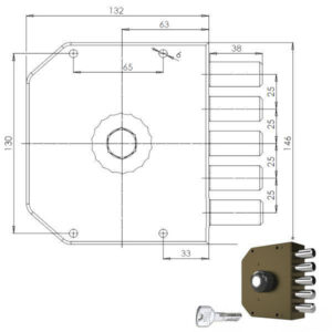 Serratura Sic.semplice Sx Pompa         3000 Mc Cr