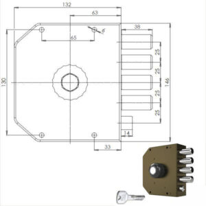 Serratura Sic.semplice Sx Pompa         3050 Mc Cr