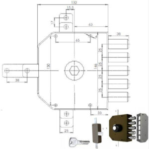 Serratura Sic.quintuplice Sx Pompa      3300 Mc Cr