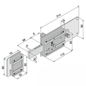 Serratura Ferroglietto 6 M 012.60.50.1 Welka Gemac