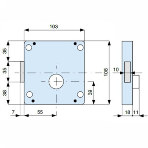 2 Pezzi Serratura App.ferro Sx E55 008-11-0      425552 Mg