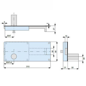 2 Pezzi Serratura Ferroglietto 6 M  E50 012-50-0 712505 Mg