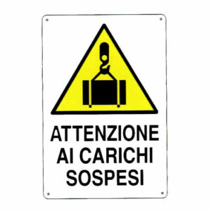 Cartello Carichi Sospesi          48x 68 Plastica