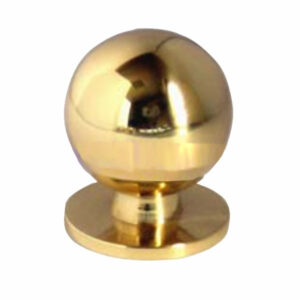 Pomolo Sfera Ghiera Ottone Lucido Mm 25