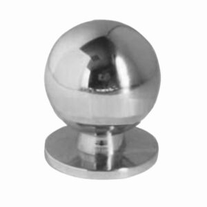 Pomolo Sfera Ghiera Ottone Cromato Mm 25