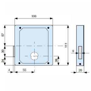 2 Pezzi Serratura App.ferro    E55 019-80-0      427558 Mg