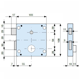 2 Pezzi Serratura App.ferro Sx E55 008-11-0      435552 Mg