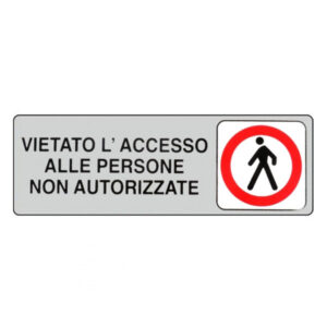 10 Pezzi Etichetta Vietato L'accesso          15x 5 Adesiva