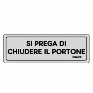 10 Pezzi Etichetta Chiudere Il Portone        15x 5 Adesiva