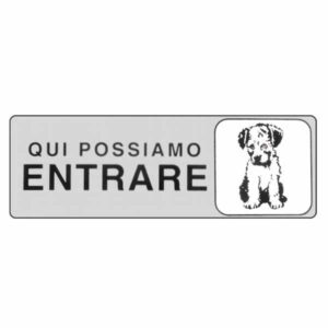 10 Pezzi Etichetta Qui Possiamo Entrare       15x 5 Adesiva