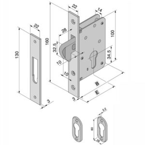 Serratura Inf.legno              025.40.00.0 Welka