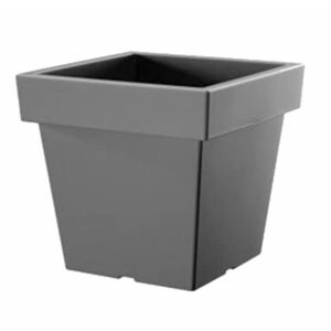 5 Pezzi Vaso Lofly Low Quadro Grigio     29x29 H 27 Pplast