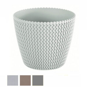 5 Pezzi Vaso Splofy Tondo Bianco            30 H 25 Pplast