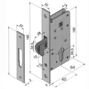 Serratura Inf.legno              026.40.00.0 Welka