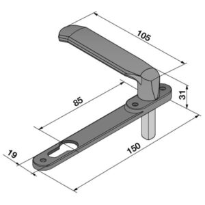 Maniglia Placca Nylon            086.00.04.0 Welka