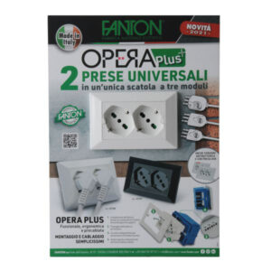 Espositore Frutto Doppio Presa Sk  Opera 99947 Fme