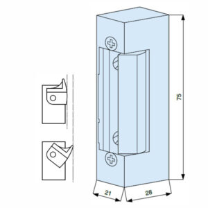 Incontro Elettrico Serrature Infilare Mm 21