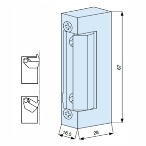 Incontro Elettrico Serrature Infilare Mm 16