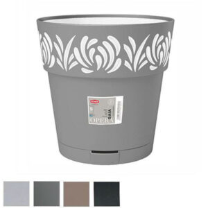 Vaso Gaia Tondo Ris.acqua Grigio  20 H 19 Stefanpl