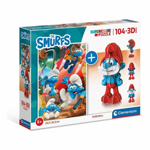 Puzzle Pz.104 + 3d Model Smurfs