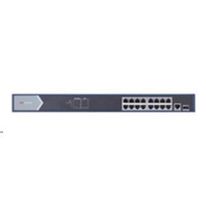Networking Switch 16p Lan Gigabit Hikvision Ds-3e0518p-e 16p Poe + 2p Uplink - Desktop - Qos - 230w