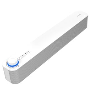 Multimedia Mini Soundbar Bluetooth Atlantis P003-c0820-w Bianche 20w-ingr.audio Analog.3.5mm-inclu.batt.2400 Mah-porta Usb E Micro-sd