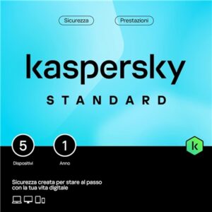 Software Kaspersky Slimbox Standard -- 5 Dispositivi (kl1041t5efs-env) Fino:28/06