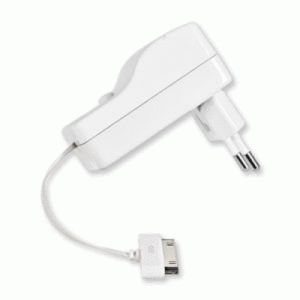 Accessori Caricabatterie Apple30pin Da Casa Retrak Euipadwallw Cavo 80cm Retrattile Bianco Out:2