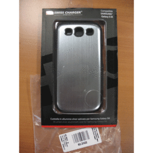 Borse E Custodie Custodia X Samsung Galaxy Siii Scp60037 Swiss Charger In Alluminio Silver Satinato