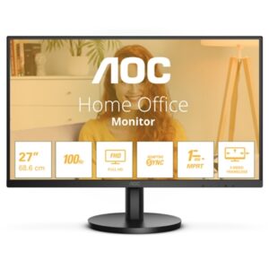 Monitor Monitor Aoc Lcd Va 100hz 27" Wide Frameless 27b3hma2 1ms Mm Fhd 4000:1 Black Vga Hdmi Vesa Fino:31/07