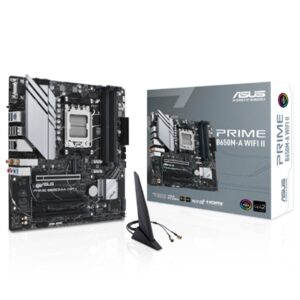 Main Board Mb Asus Prime B650m-a Wifi Ii B650 Am5 4xddr5dc-6400(oc) Dp Hdmi D-sub 1xpcie4.0x16 4xsata3 M.2 Wifi Usb3.2 Matx 90mb Fino:02/08