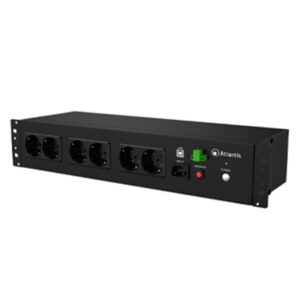 Ups Ups Atlantis A03-pdu1000-rc 800va/480w Mont.in Rack 19" Corti Per Apparati Passivi -8p Schuko Batt.12v 9ah-interfaccia Usb-hid